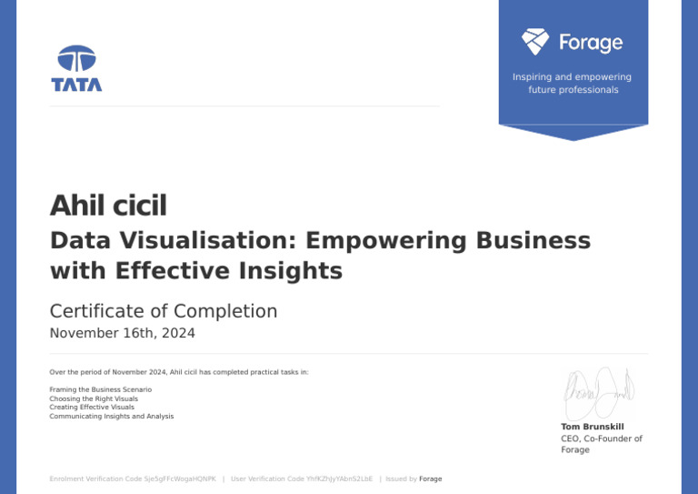 Data Visualization Skills Certificate | PDF