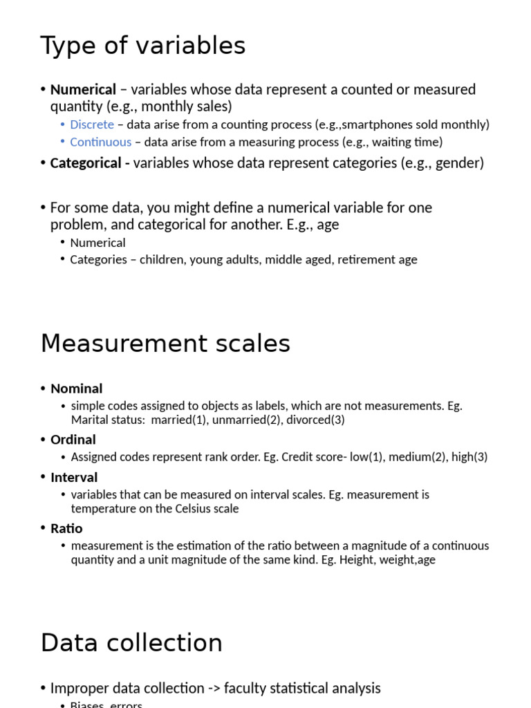 Types and Methods of Data Collection | PDF | Level Of Measurement ...