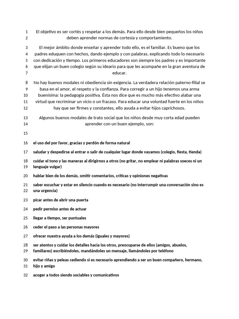 Buenos Modales | PDF