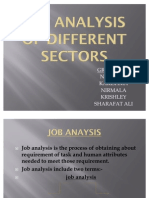 Job Analysis of Different Sectors