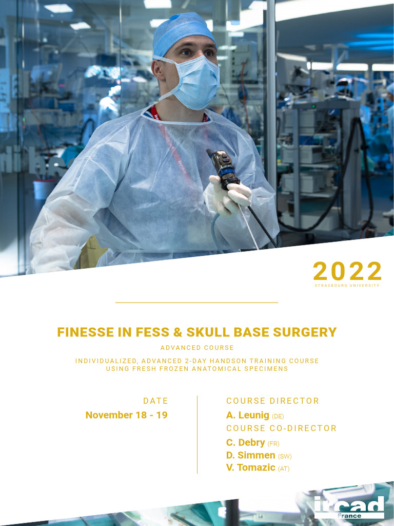 Advanced FESS & Skull Base Surgery Course | PDF | Human Head And Neck ...