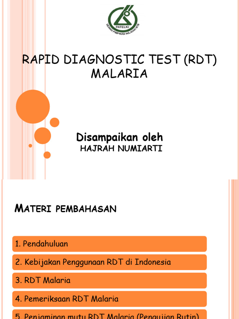 Membaca Hasil RDT Malaria Positif | PDF