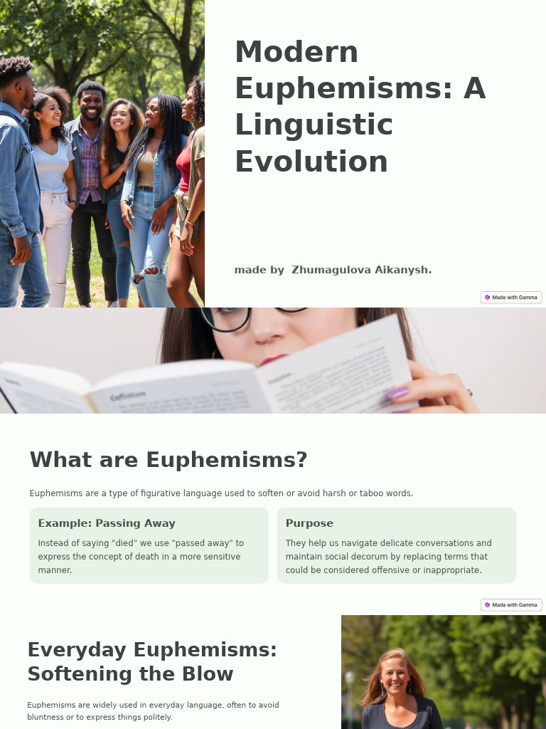 Modern Euphemisms A Linguistic Evolution | PDF | Social Media | Popular ...