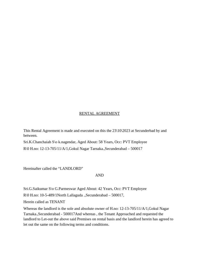 Rental 1 | PDF