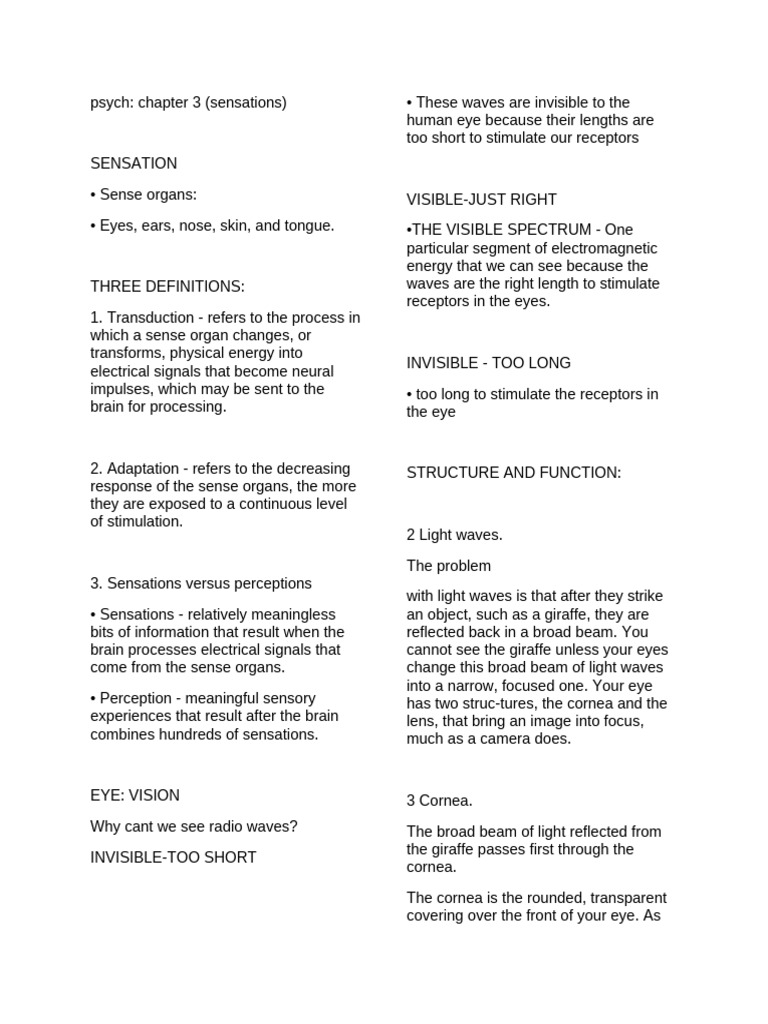 Understanding Sensation and Perception | PDF | Auditory System | Taste