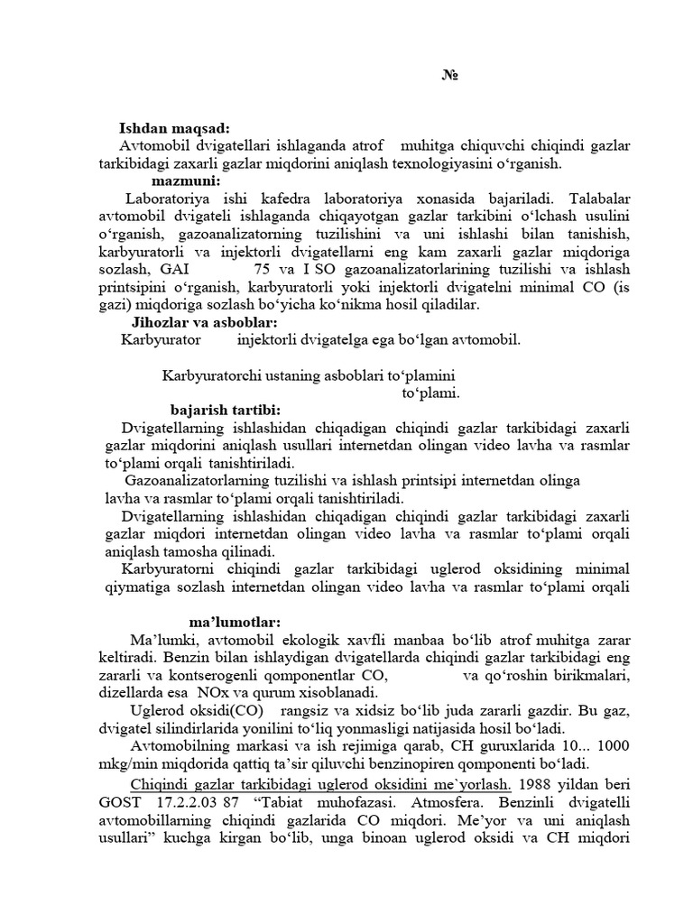 Laboratoriya Ishi 6 | PDF