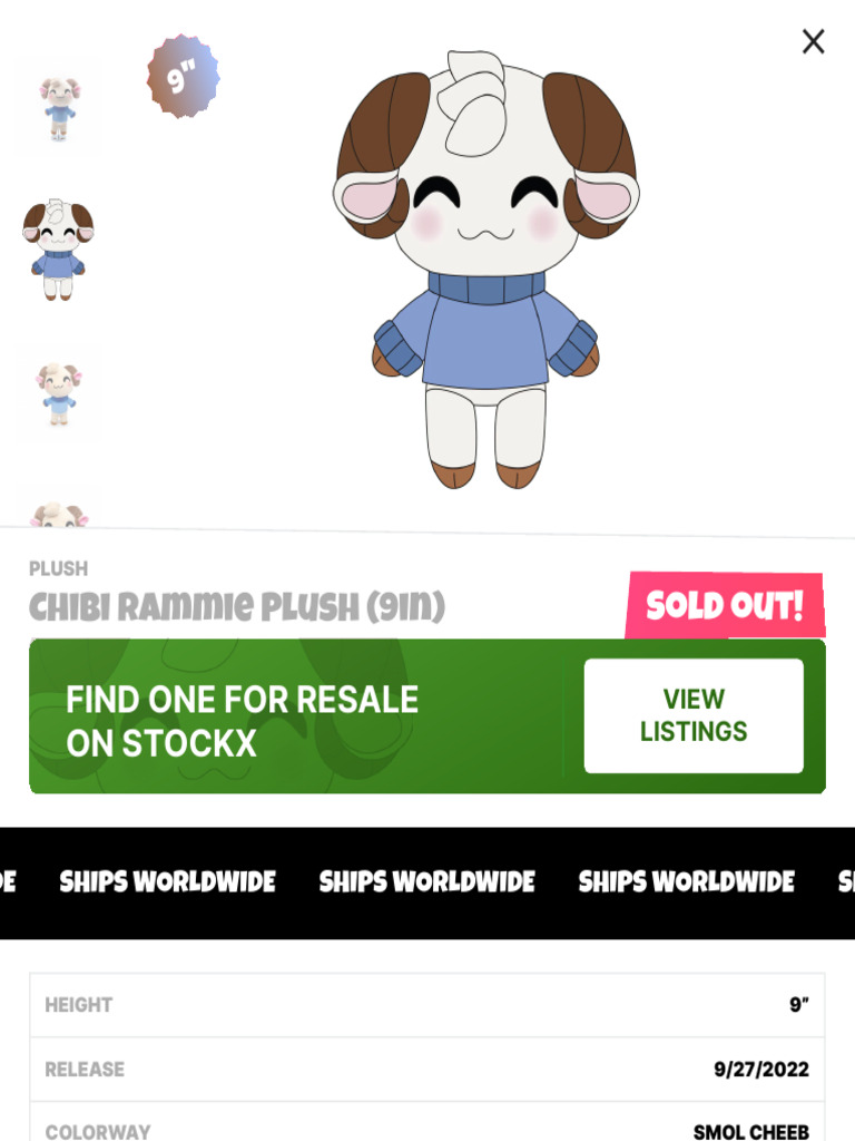 Chibi Rammie Plush (9in) - Youtooz Collectibles | PDF