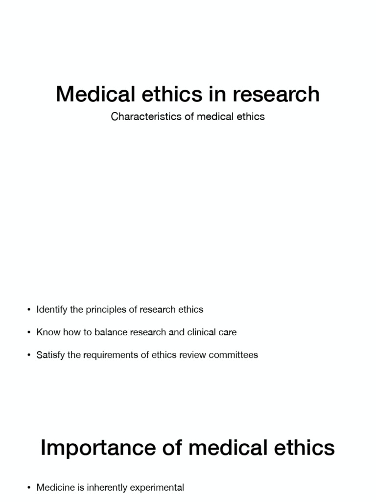 Lecture 5 Medical ethics in research -min | PDF | Clinical Trial | He La