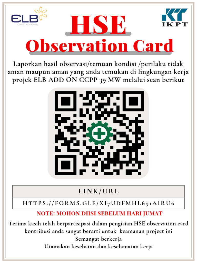 Pengisian HSE Observation Card | PDF