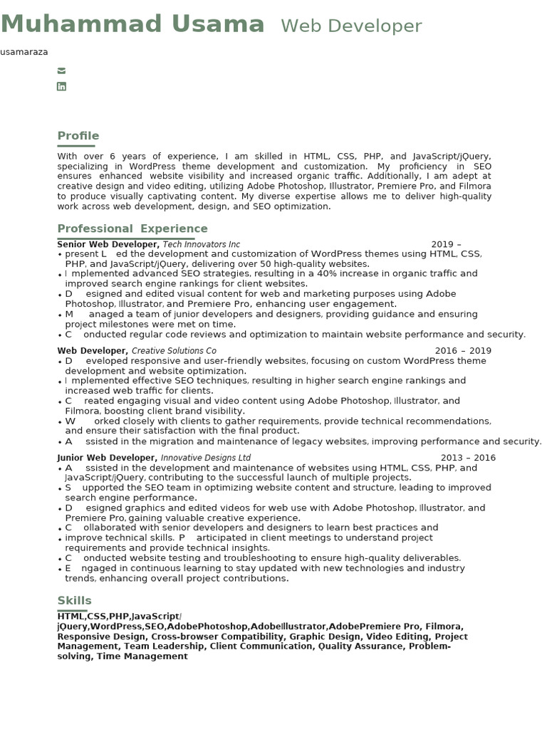 Experienced Web Developer & SEO Expert | PDF | Search Engine ...