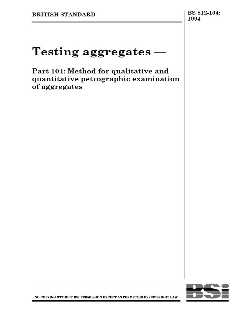 BS 812-104 1994 | PDF | Significant Figures | Sampling (Statistics)