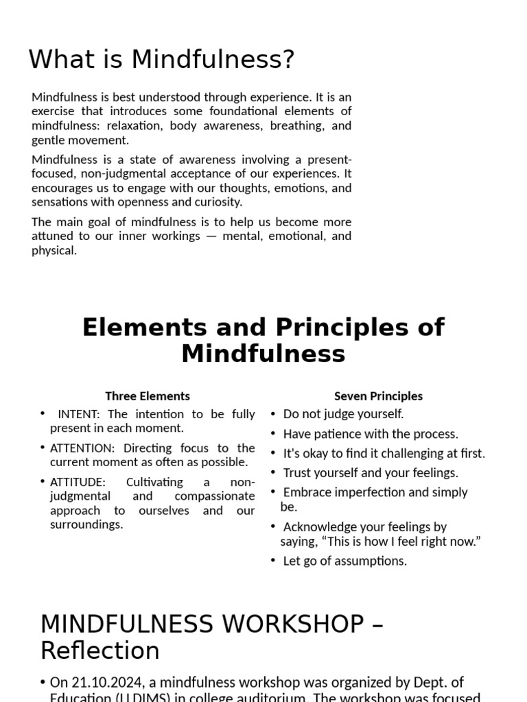 What Is Mindfulness Pdf Mindfulness Relaxation Psychology