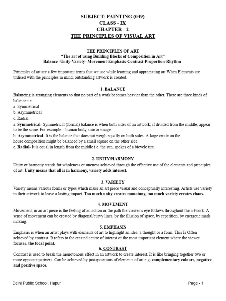 Principles | PDF | Composition (Visual Arts) | Pattern
