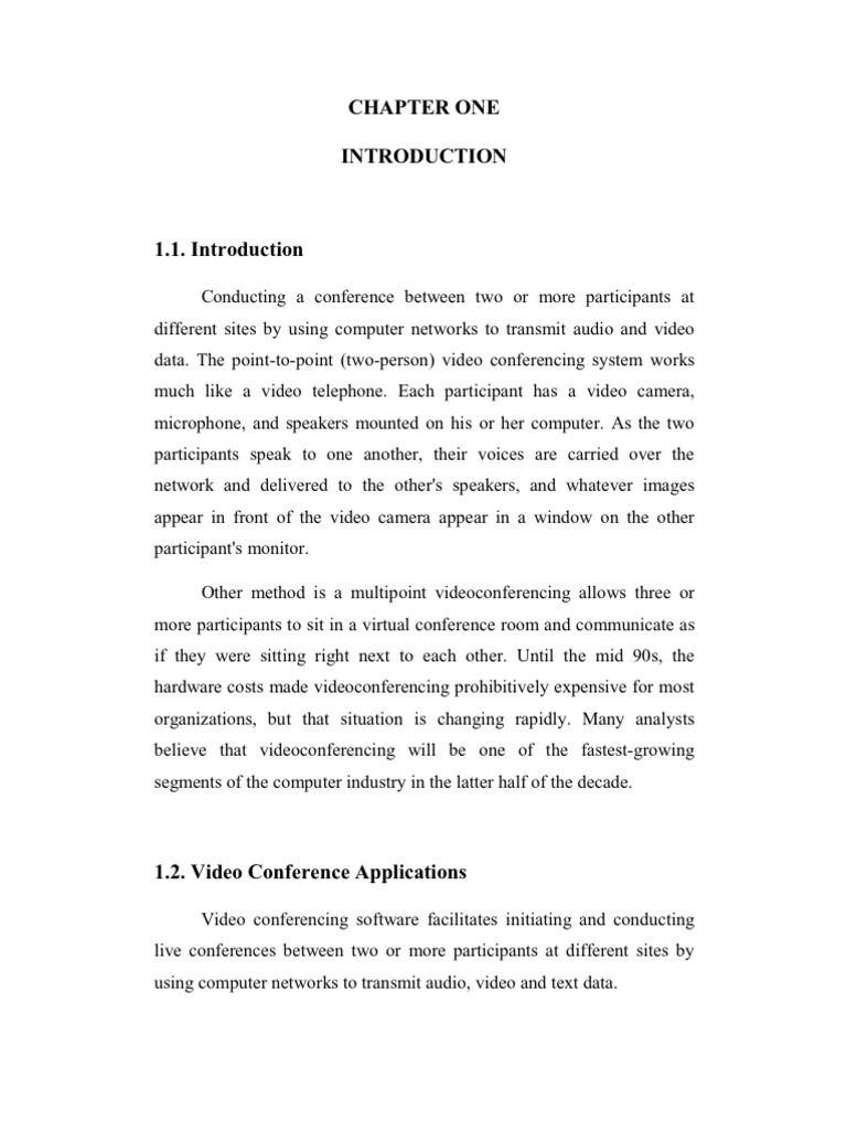 Key Features of Video Conferencing | PDF | Videoconferencing ...