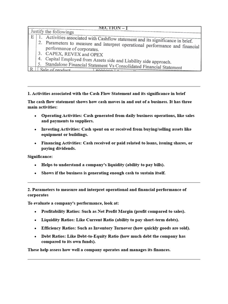 Cash Flow and Financial Performance Insights | PDF