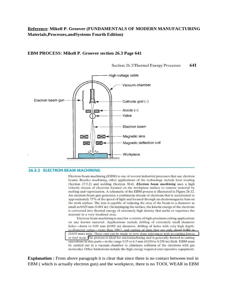 Tool Wear in EBM vs ECM Explained | PDF