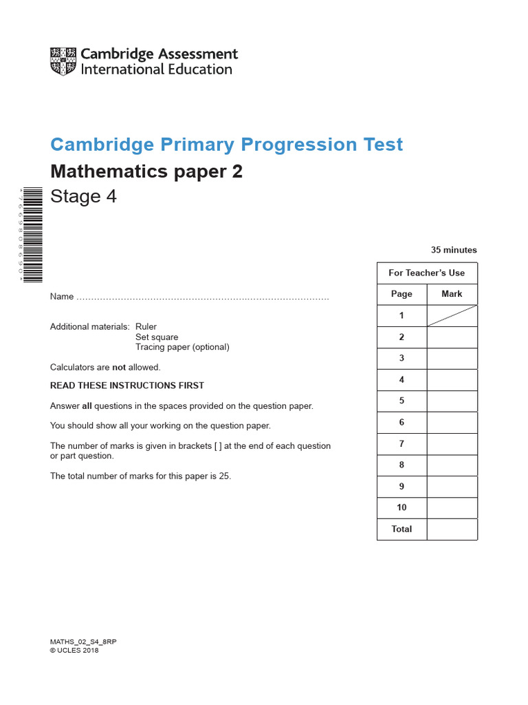 Maths Test 3 | PDF | Mathematics