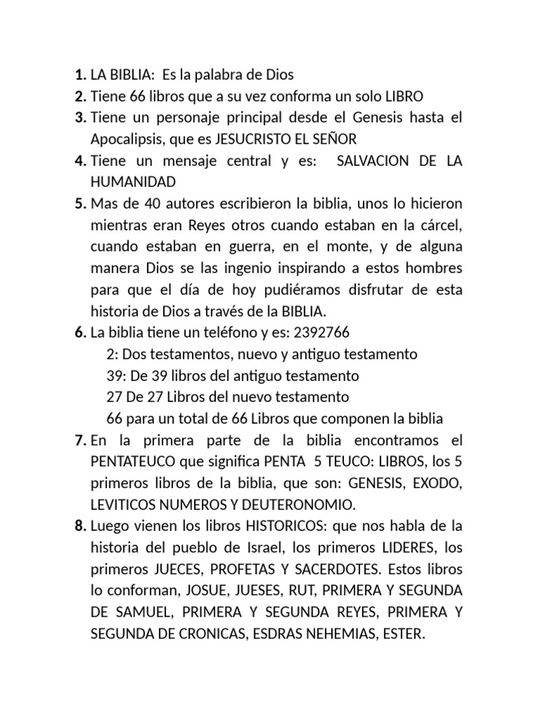 Estructura y Libros de la Biblia | PDF | Biblia | Viejo Testamento
