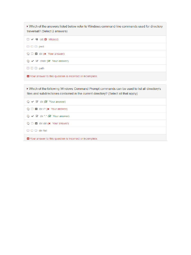 CompTIA A+ Exam 220-1102 - Microsoft Command-Line Tools Quiz | PDF