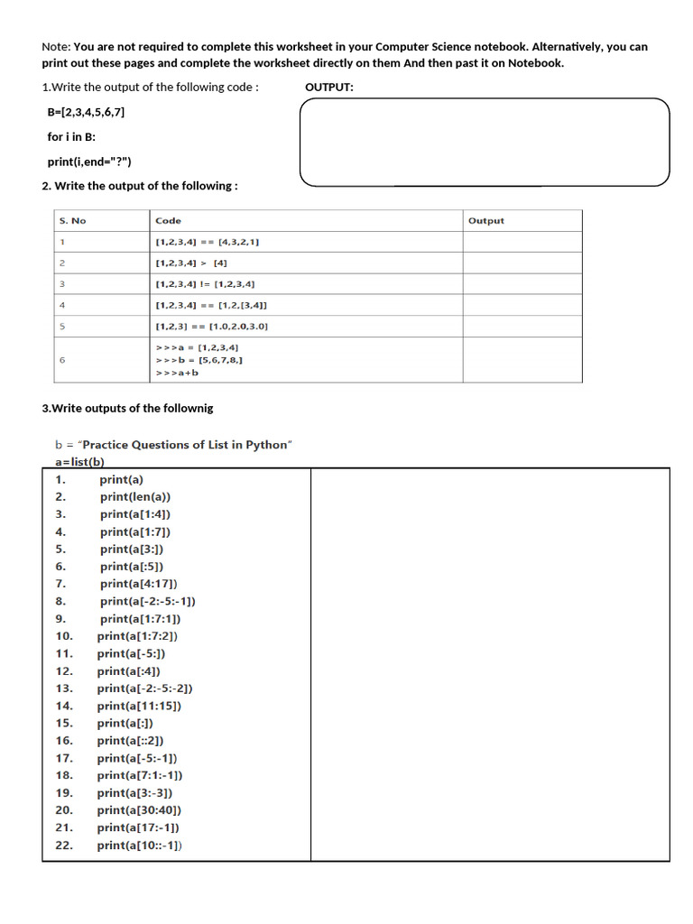 worksheet python date 25-11-2024 | PDF