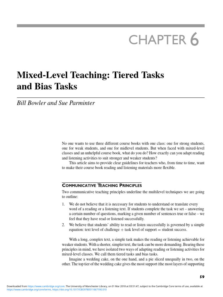 Mixed-Level Teaching Strategies Explained | PDF | Multiple Choice ...