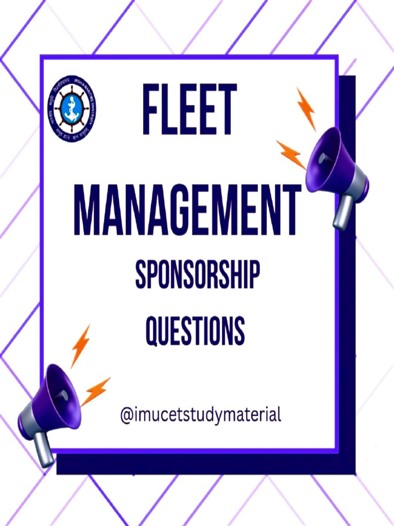 Fleet Management Sponsorship Questions Paper | PDF