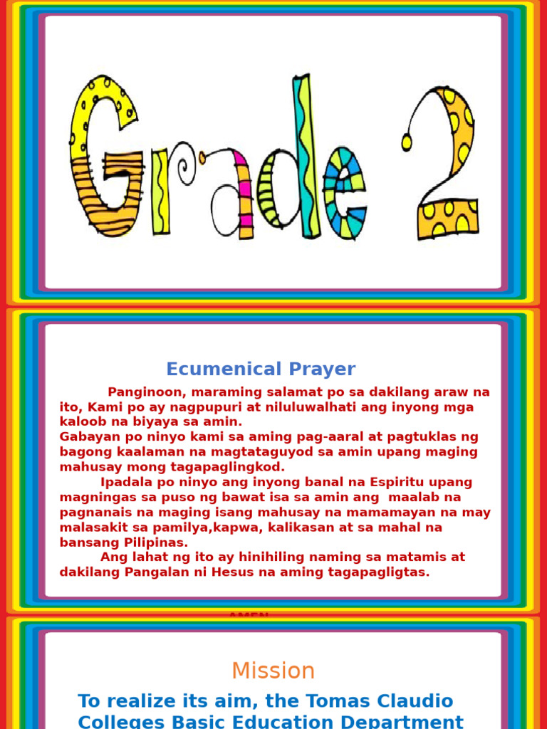 Ecumenical Prayer and Educational Vision | PDF | Geometric Shapes ...