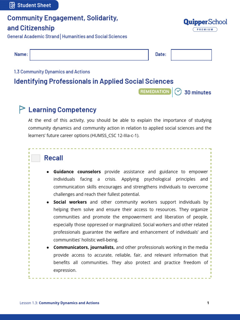 Community Dynamics in Applied Social Sciences | PDF | Empowerment ...