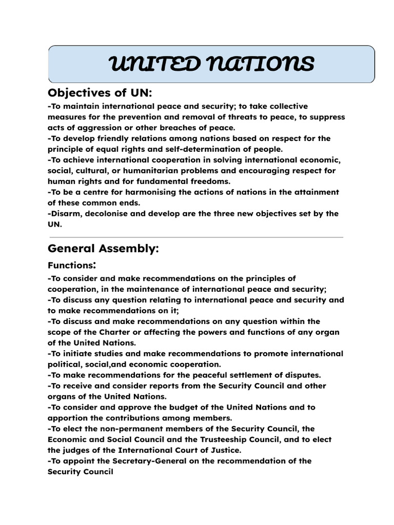 Chp 13 | PDF | United Nations General Assembly | United Nations
