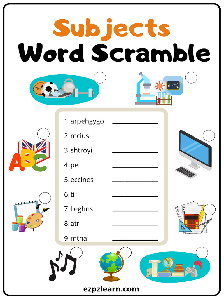 Fun Word Scramble for Students | PDF