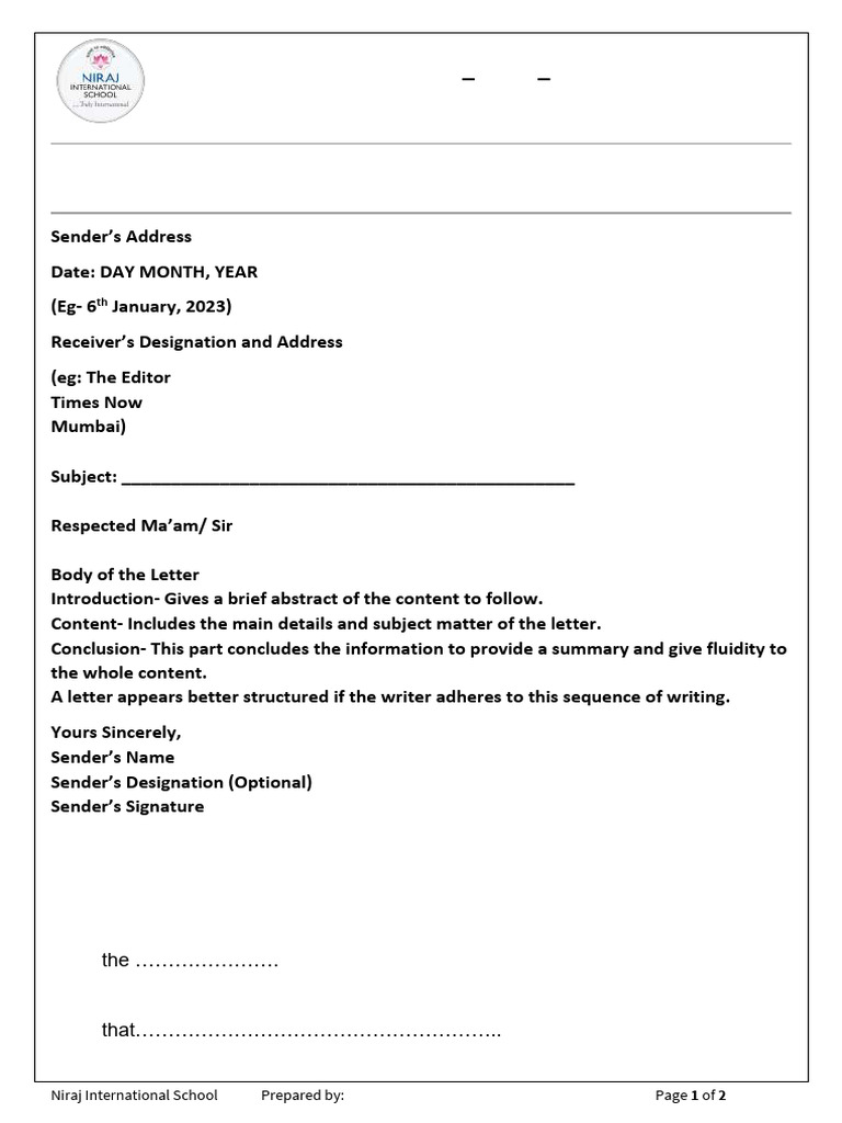 Beginnings Of Letters Pdf