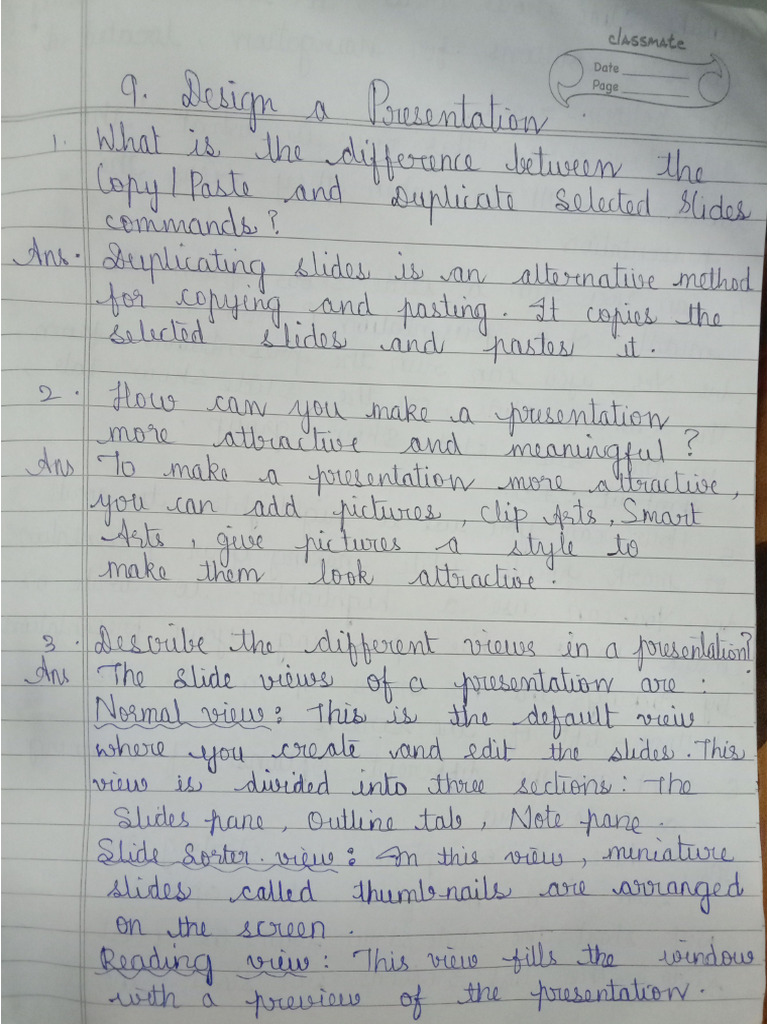 Ch9 Question and Answers | PDF