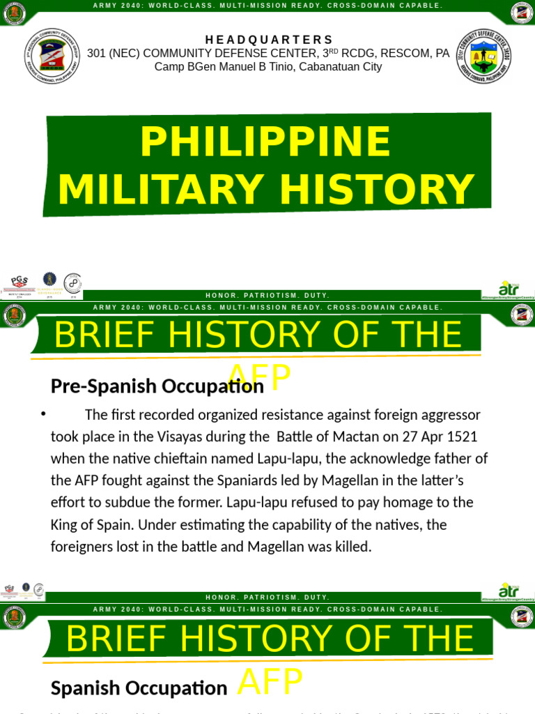 Philippine Military History Overview | PDF | Philippines