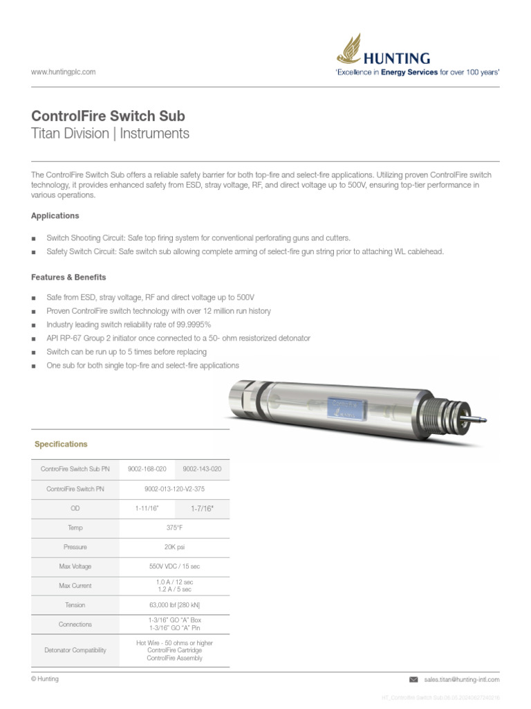 ControlFire Switch Sub Overview | PDF | Switch | Electrical Components