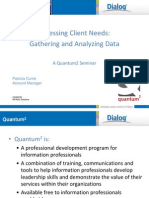 Assessing Client Needs: Gathering and Analyzing Data