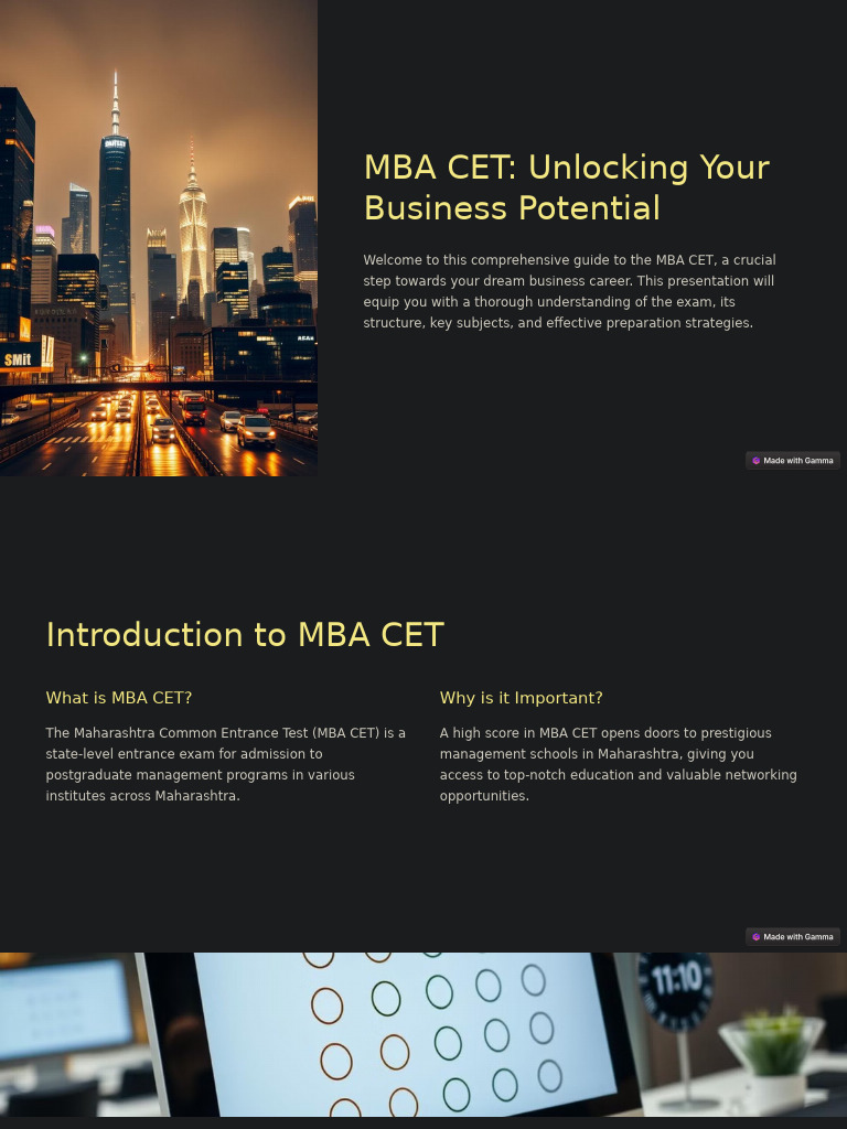 MBA CET Exam Guide: Prep & Strategies | PDF | Reason | Cognition