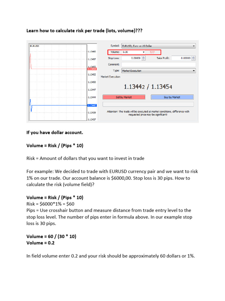 2.1 Learn How To Calculate Risk Per Trade | PDF