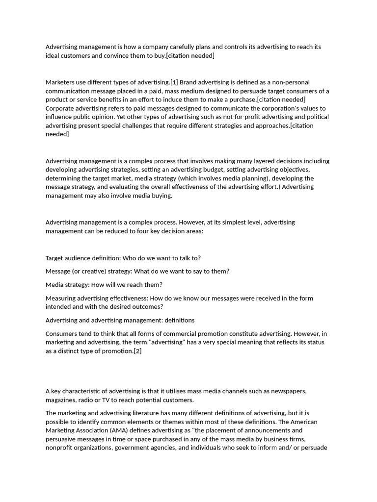 Advertising Management Insights | PDF | Marketing Communications ...