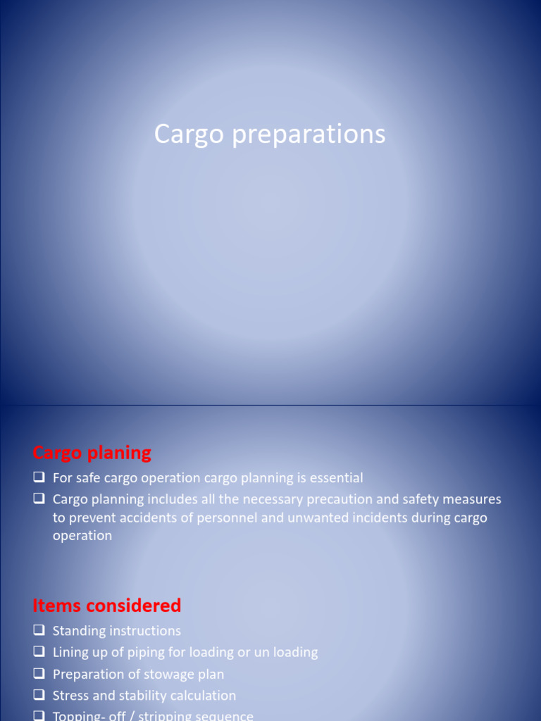 Cargo Loading and Safety Procedures | PDF | Oil Tanker | Ships