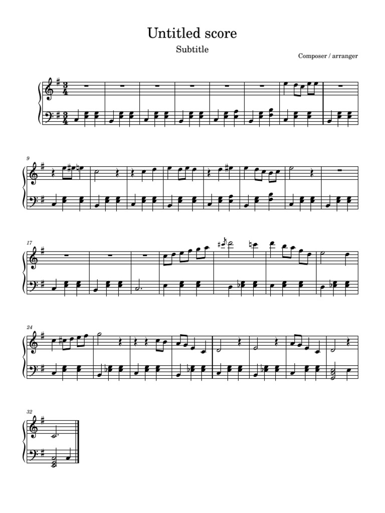 Composer and Arranger Score Details | PDF