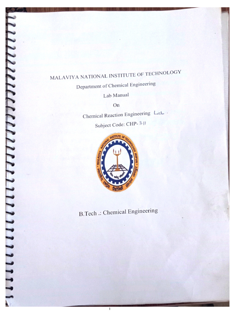 CRE Lab Manual | PDF