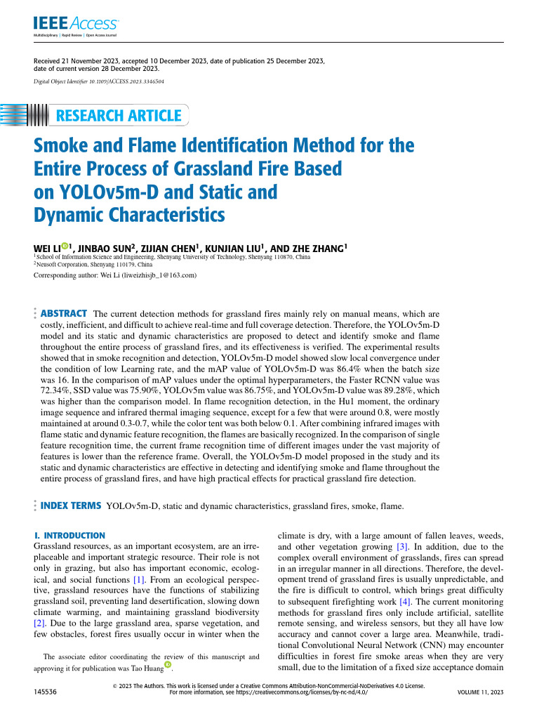 Smoke and Flame Identification Method For The Entire Process of ...