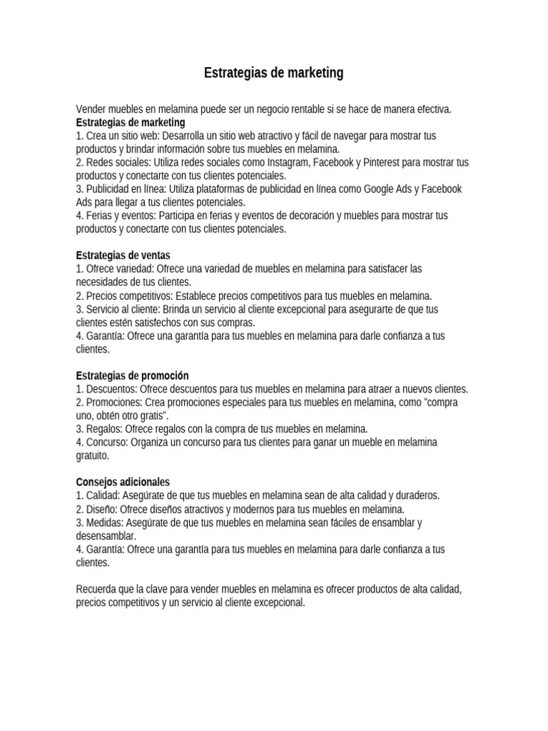 Estrategias de Marketing - 110834 | PDF