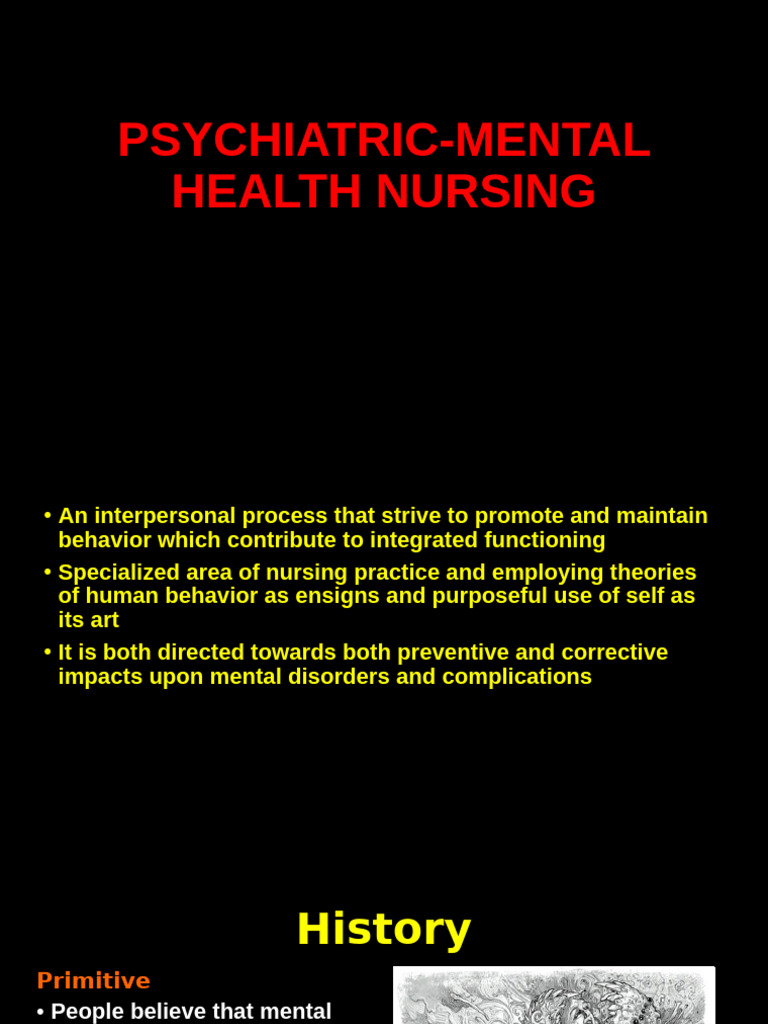 Overview of Psychiatric-Mental Health Nursing | PDF | Mental Disorder ...