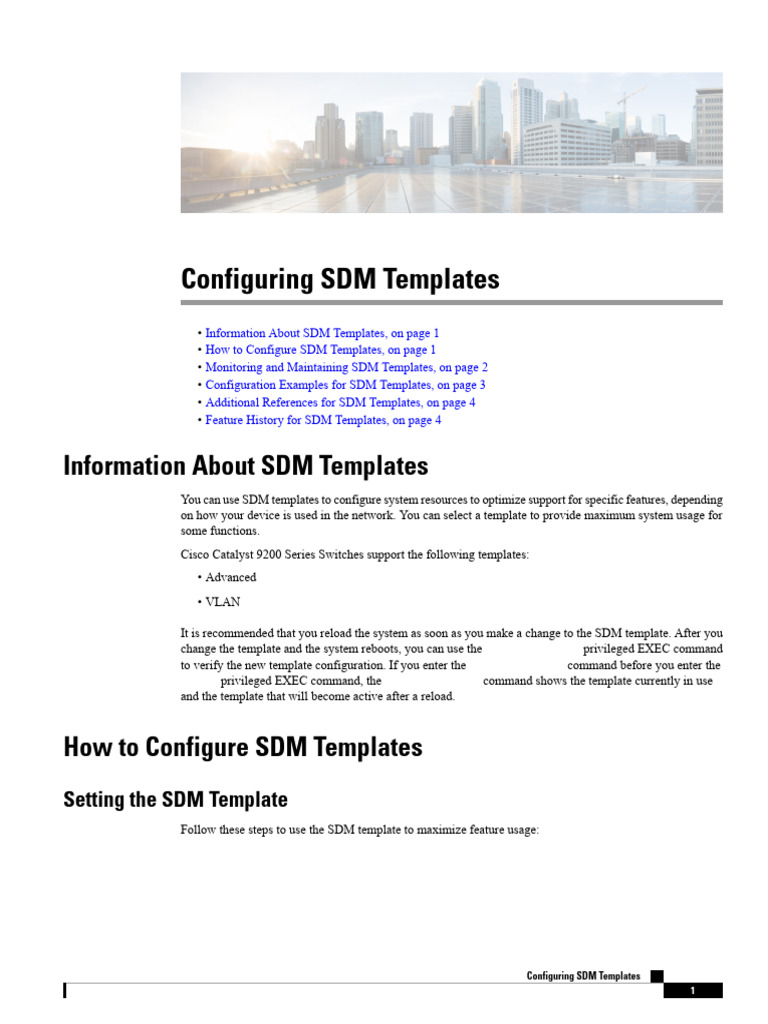 Supported SDM Templates for Catalyst Switches | PDF | Virtual Private ...