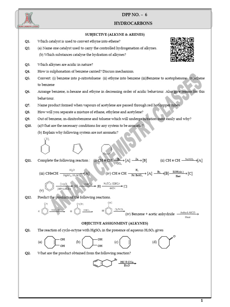 DPP 6 Hydrocarbon - 29401082 | PDF | Benzene | Chemical Substances