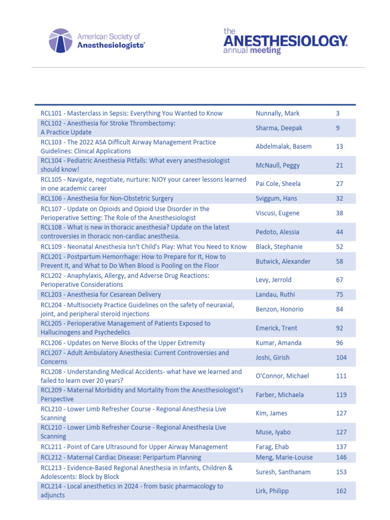 Asa Refresher 2024 | PDF | Sepsis