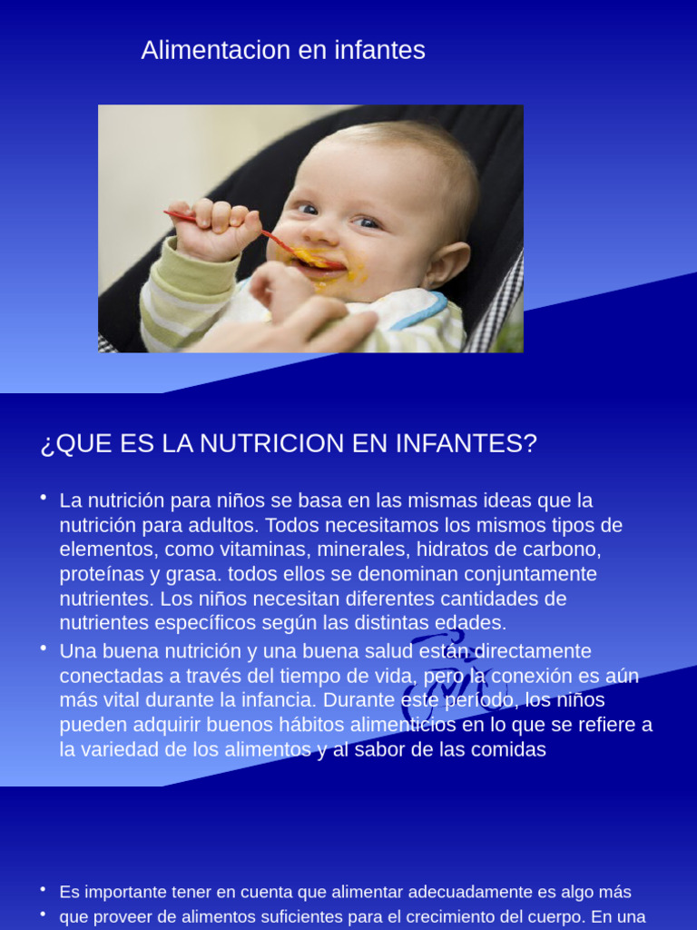 Alimentacion en Infantes | PDF | Nutrición | Dieta y nutrición
