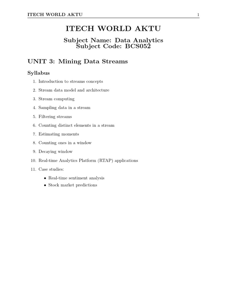 Data Analytics Chapter 3 | PDF | Sampling (Statistics) | Internet Of Things