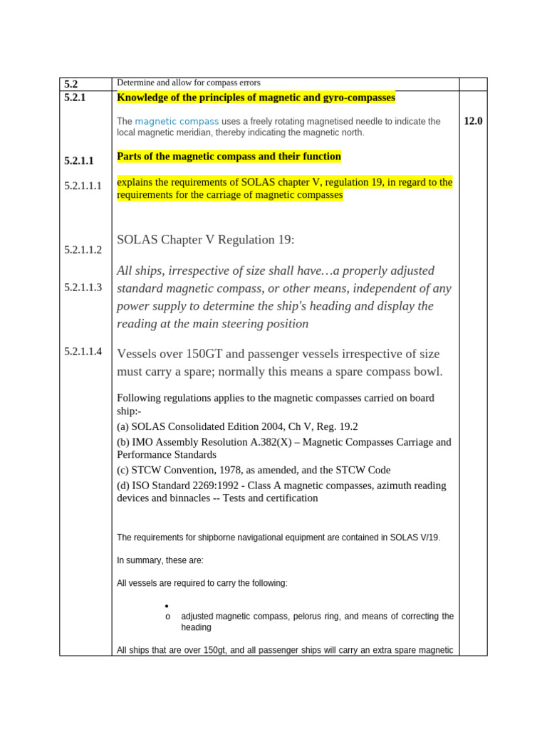 Compass Error Correction Guidelines | PDF | Compass | Magnetism